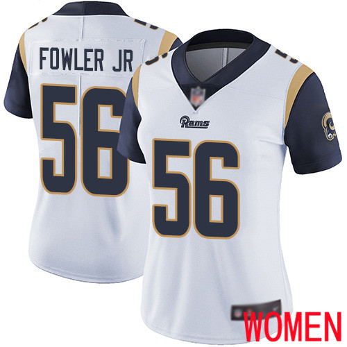 Los Angeles Rams Limited White Women Dante Fowler Jr Road Jersey NFL Football #56 Vapor Untouchable->women nfl jersey->Women Jersey